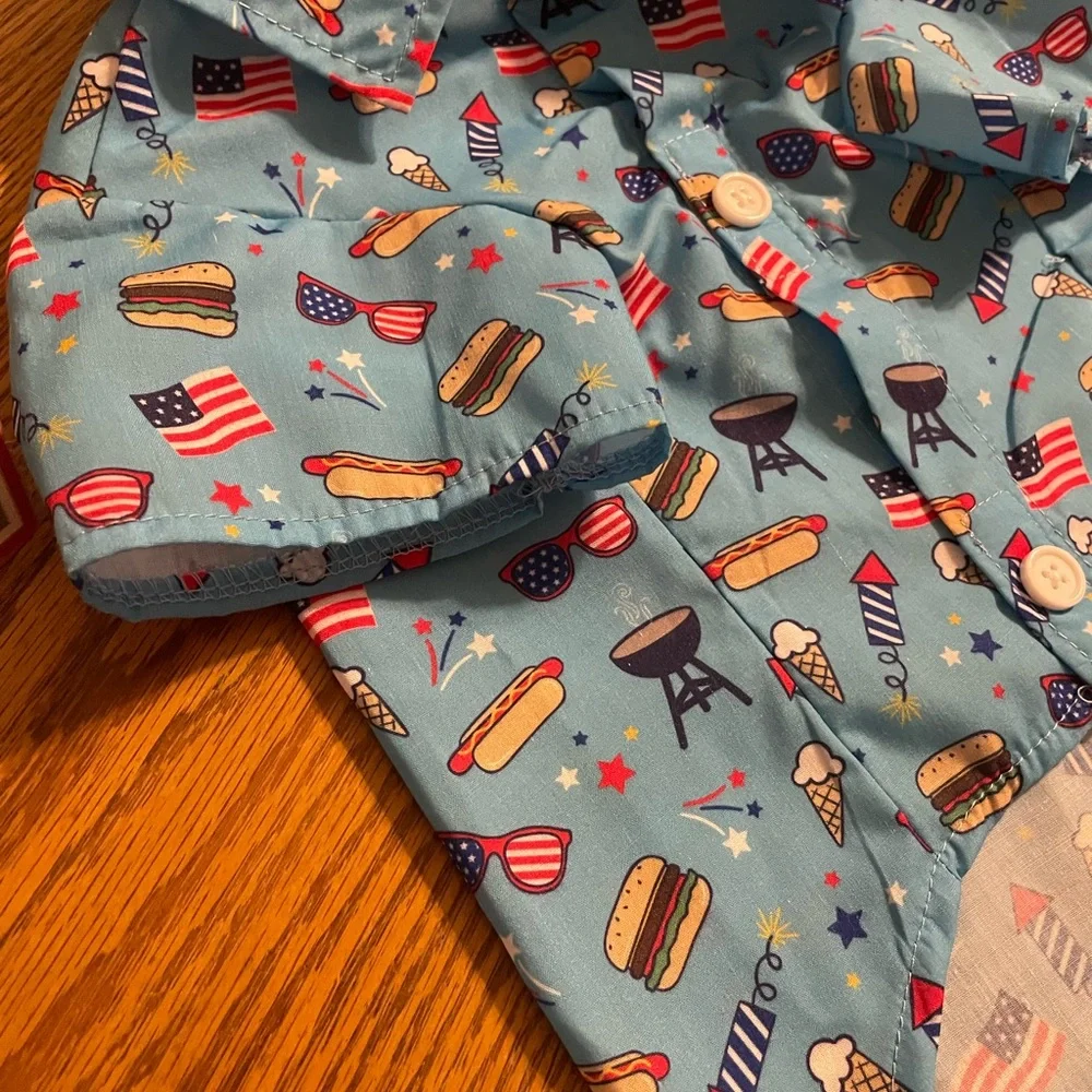 Dog outfit 4th of July holiday dog shirt